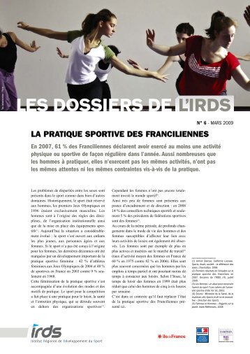 La pratique sportive des Franciliennes