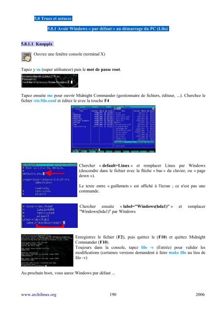 Les Docs d'archi' - Linux-France - EU.org