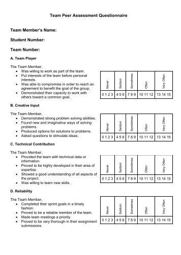 UQ ITEE Peer Assessment Form