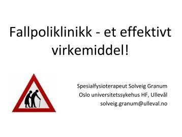 Fallpoliklinikk- et effektivt virkemiddel! - Innomed