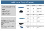 Media Gateway Datasheet - Wildix