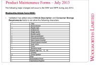 Woolworths Article Form (WAF) - Countdown