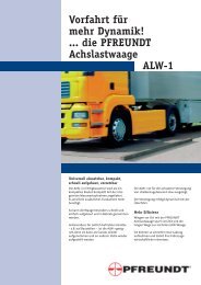 Die Achslastwaage ALW-1 von PFREUNDT - Pfreundt GmbH