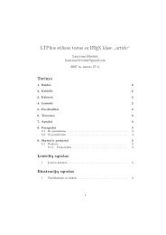 LTPlius stiliaus testas su LATEX klase âarticleâ