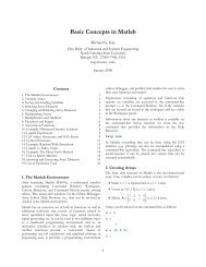 Basic Concepts in Matlab, by M. G. Kay