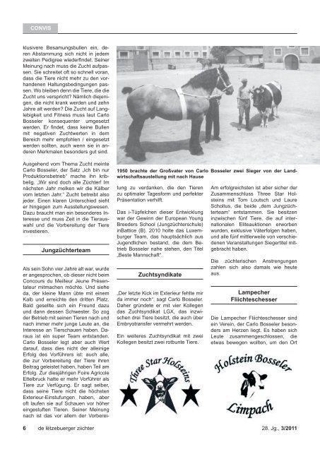 de letzebuerger ziichter 3/2011 - Convis Herdbuch Service Elevage ...