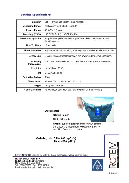 PDS-GO Personal Radiation Detector