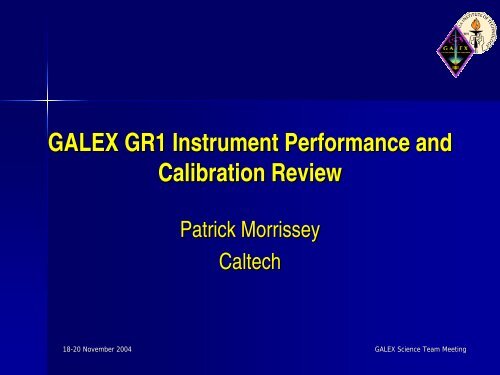 Calibration Nov 2004 update - Caltech