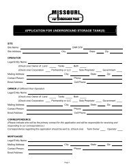 UST Insurance Application - Missouri Petroleum Storage Tank ...