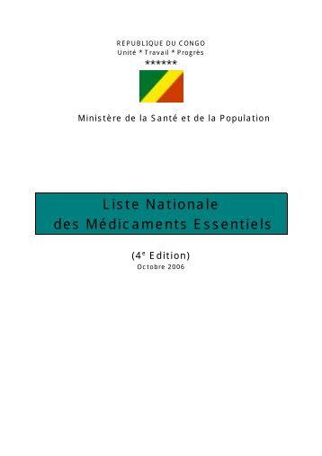 Liste nationale des médicaments essentiels, 4ème édition, 2006