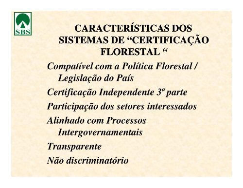 CertificaÃ§Ã£o Florestal - Sociedade Brasileira de Silvicultura