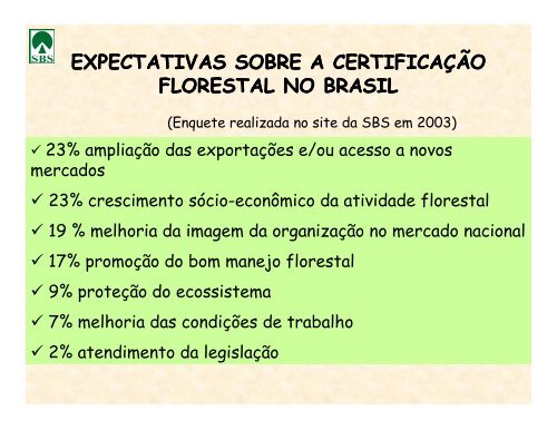 CertificaÃ§Ã£o Florestal - Sociedade Brasileira de Silvicultura