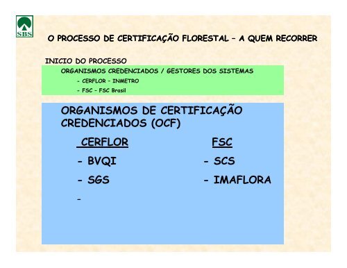 CertificaÃ§Ã£o Florestal - Sociedade Brasileira de Silvicultura