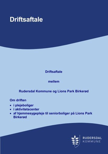 Driftsaftale - Rudersdal Kommune