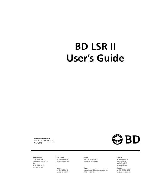 BD LSR II User's Guide