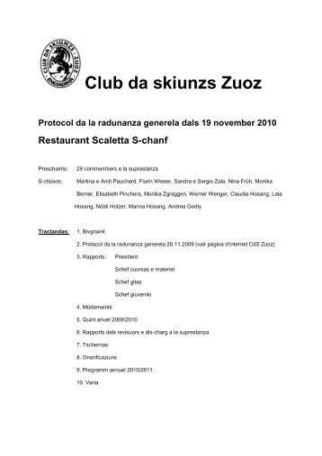 Protocoll generela 19 november 2010_cd - Club da skiunzs Zuoz