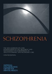 Schizophrenia - National Collaborating Centre for Mental Health