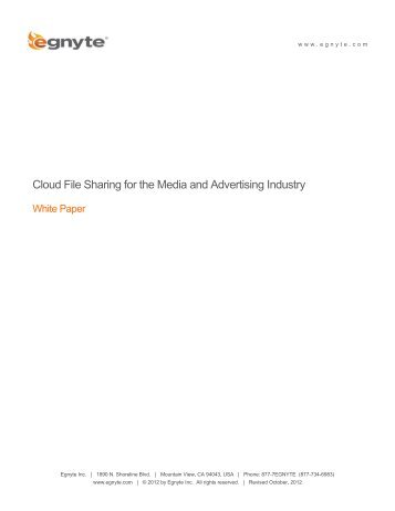 Cloud File Sharing for the Media and Advertising Industry - Egnyte