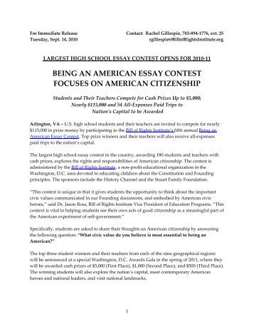 being an american essay contest 2009 The constitutional walking tour announces student announced the student winners of its 2009 american freedom essay contest as those being home. being an american essay contest 2009 The constitutional walking tour announces student announced the student winners of its 2009 american freedom essay contest as those being home.