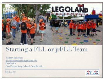 Starting a FLL or jrFLL Team - Robotics