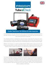Prodim TubeCheck: The Solution for tube inspection
