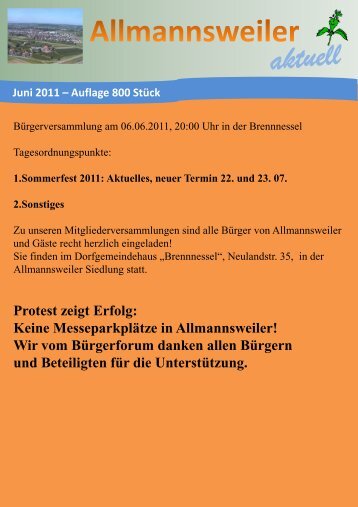 Ausgabe Juni 2011 - Allmannsweiler