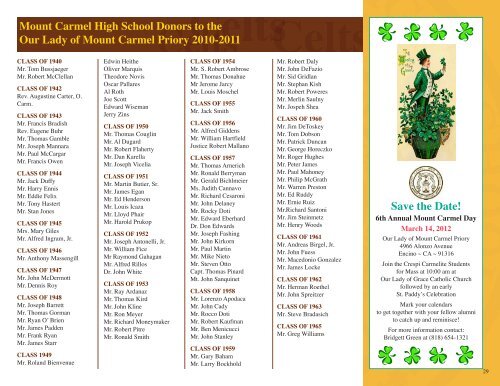 2010 Annual Report - Crespi Carmelite High School