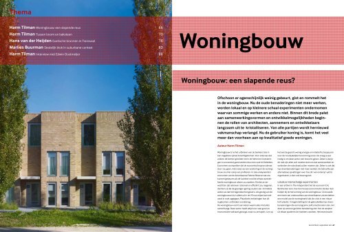 Woningbouw: een slapende reus? - KORTH TIELENS ARCHITECTEN