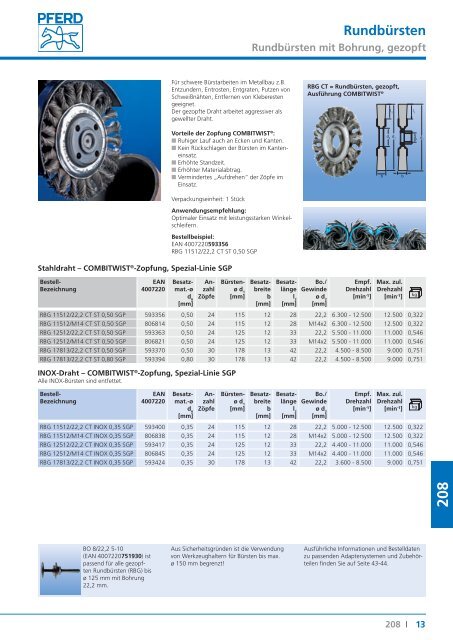 208 Technische Bürsten - Pferd