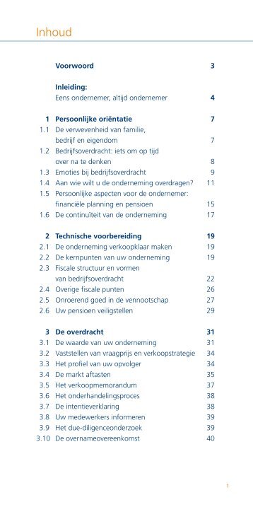 Inhoud - ING Onderneming
