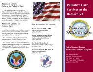 Palliative Care Services at the Bedford VA - Edith Nourse Rogers ...