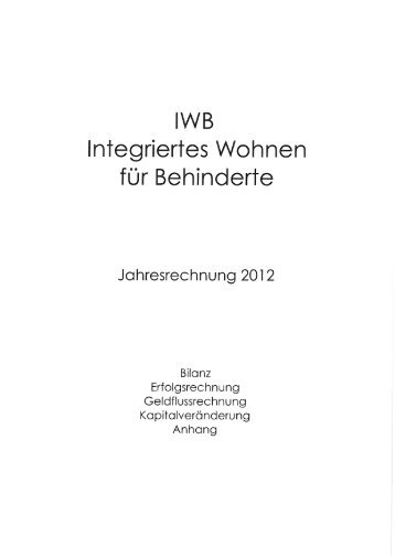 IWB In'regrier'res Wohnen fÃ¼r Behinden'e - IWB Integriertes Wohnen ...