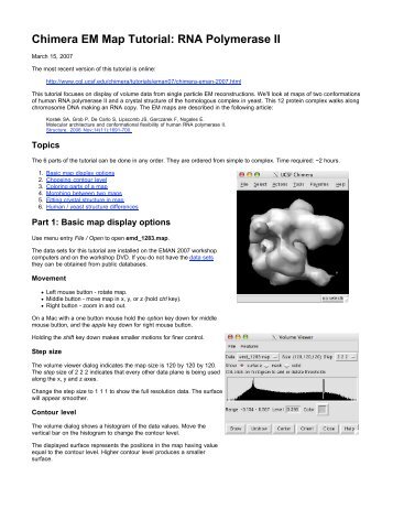 Chimera EM Map Tutorial - NCMI