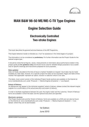Please see the specific engine Project Guide - MAN Diesel & Turbo