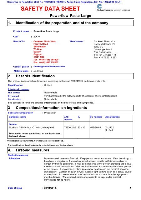 4775 Powerflow Flux English Gb Ceamge Sds Eu Toolbank