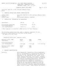 U-09Fl Resin MSDS - On-Hand Adhesives, Inc.