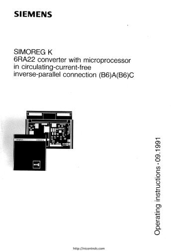 Siemens 6RA22 Manual - Northern Industrial