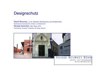 Vortrag Designschutz (800 KB) - Knigge Nourney BÃ¶hm