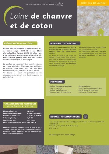 Laine de chanvre et de coton - crma limousin