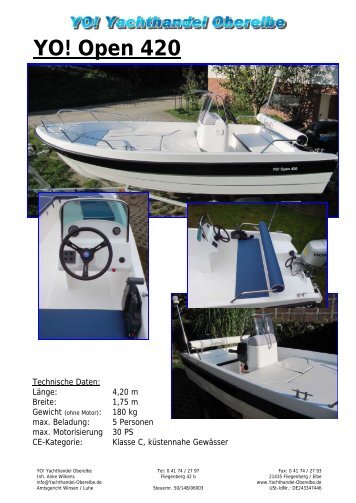 YO! Open 420 - Details - Yachthandel Oberelbe