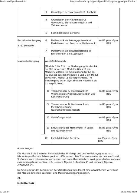 LVO lehramtsbezogener Bachelor-/Master-StudiengÃ¤nge i.d.F. vom ...