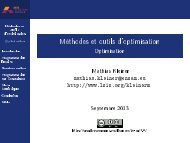 MÃ©thodes et outils d'optimisation - Optimisation - LSIS