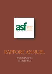 2006 Le rapport annuel de l'ASF - ASF - Association Française des ...