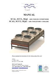 MANUAL SCAL, SCCL, SEpL AIR COOLED ... - Alfa Laval - ABC