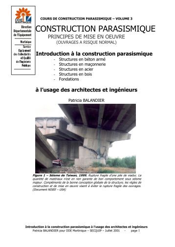 CONSTRUCTION PARASISMIQUE - Le Plan SÃ©isme