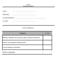 CFG Segpa Marseille 3 - Matheur