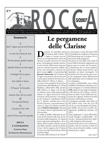 Le pergamene delle Clarisse - La Rocca - il giornale di Sant'Agata ...