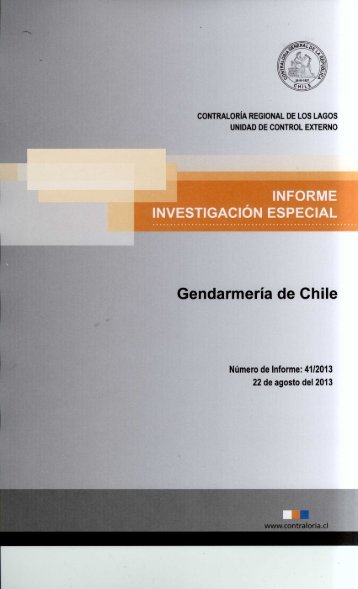 GendarmerÃ­a de Chile - ContralorÃ­a General de la RepÃºblica