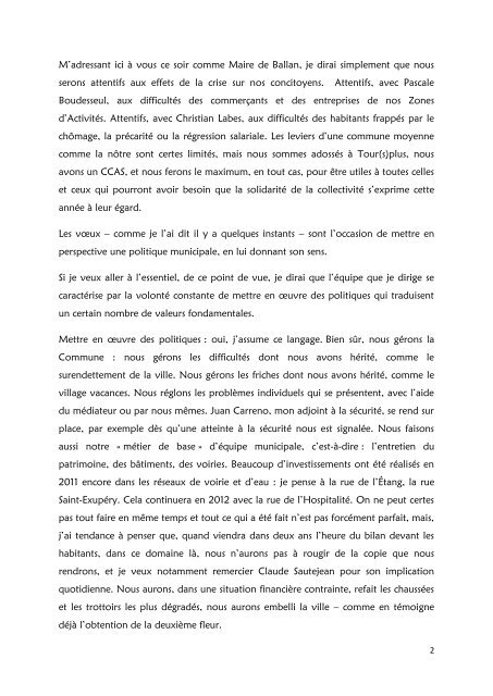 Discours du 27-01-2012 (pdf - 147,22 ko) - Ballan-MirÃ©