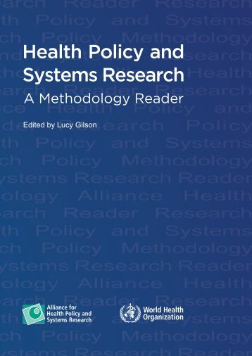 Health Policy and Systems Research: A Methodology Reader